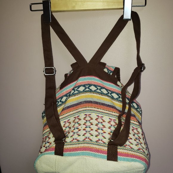 BOHO MULTICOLOUR EMBROIDERY BACKPACK RUCKSACK BAG - Pre-Owned - Picture 3 of 7